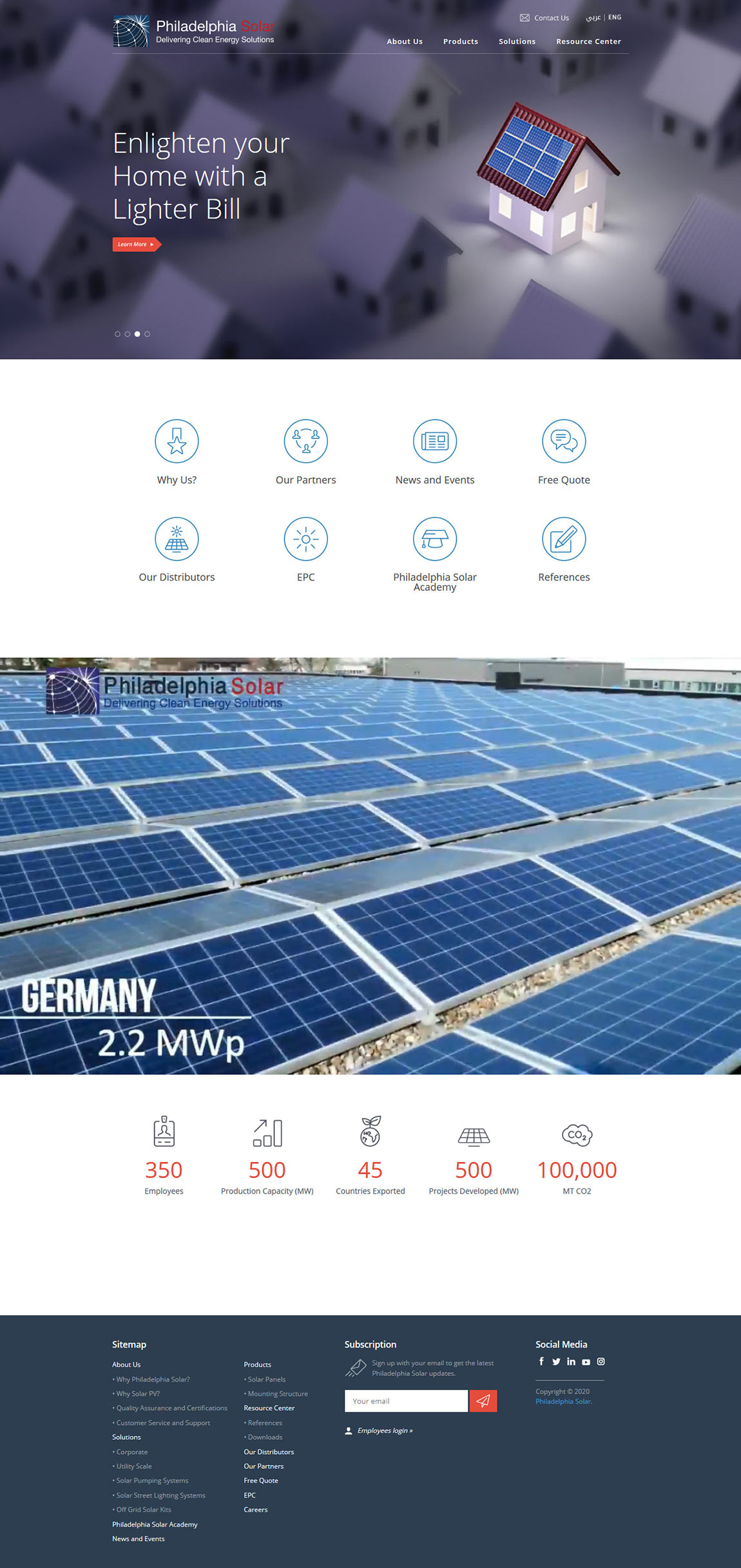 Philadelphia Solar Website Screenshot